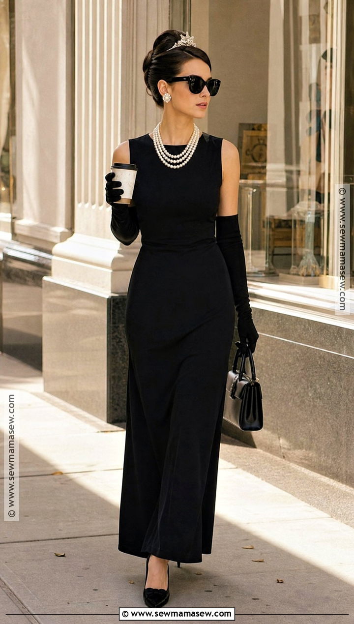 Holly Golightly Black Dress Movie Costume - 45 movie character costumes