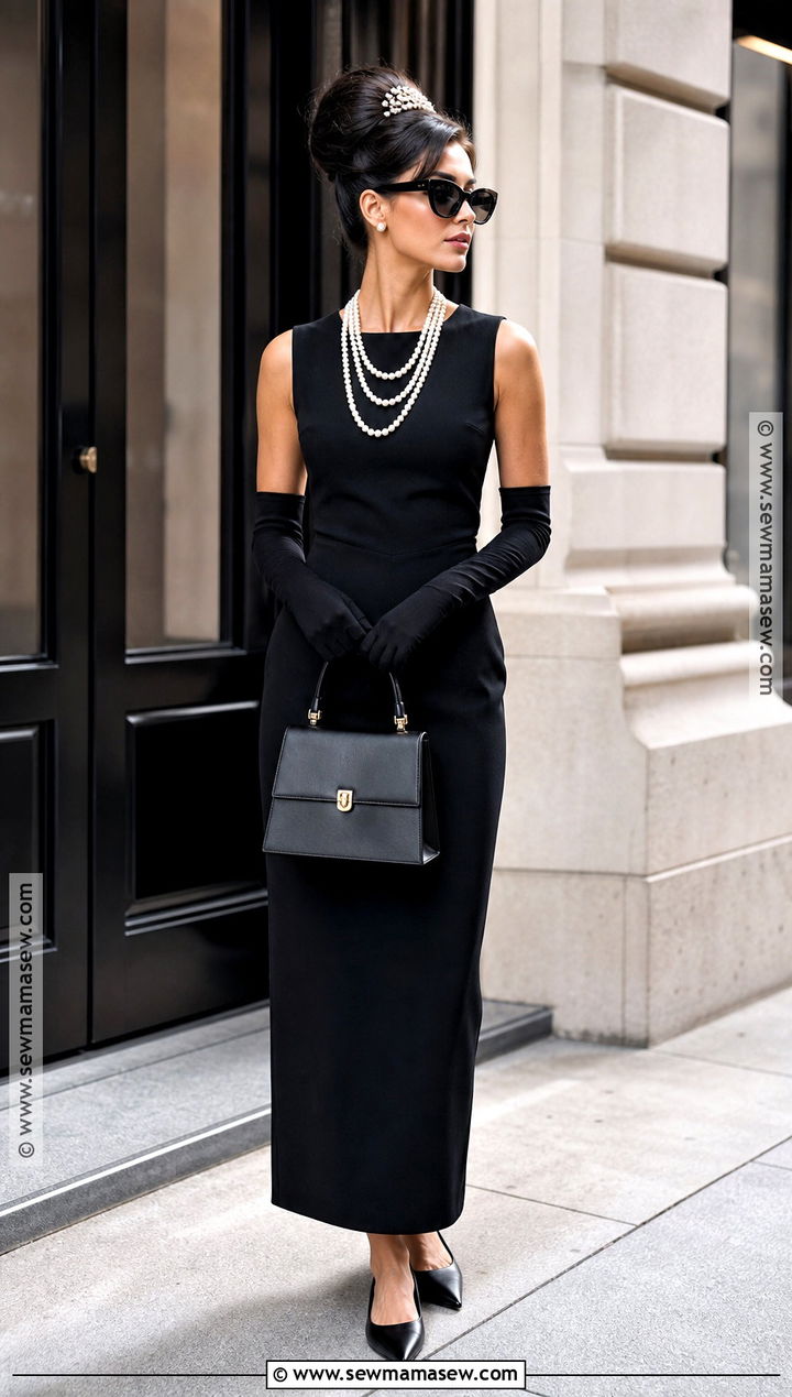 Holly Golightly Costume With Black Dress - 30 Single Person Halloween Costume Ideas