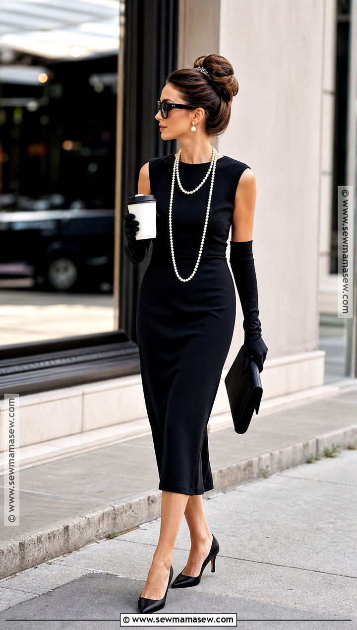 Holly Golightly Costume With Black Dress - 30 easy last minute halloween costumes for women