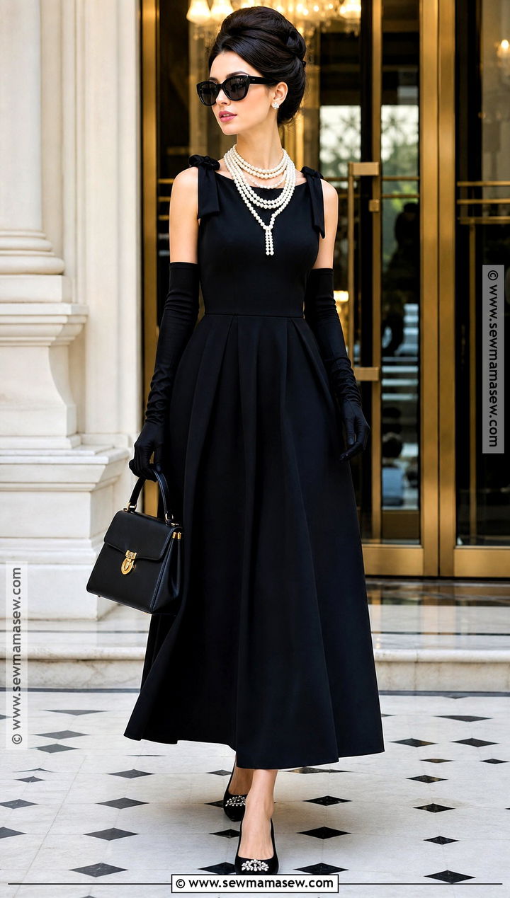 Holly Golightly Costume With Black Updo - 35 black hair costume ideas