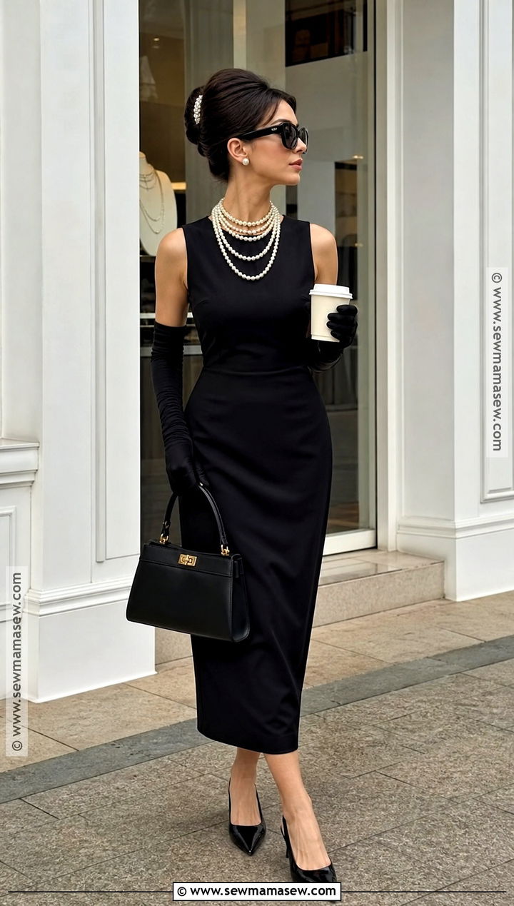 Holly Golightly Costume With Black Updo - 30 black hair halloween costumes ideas