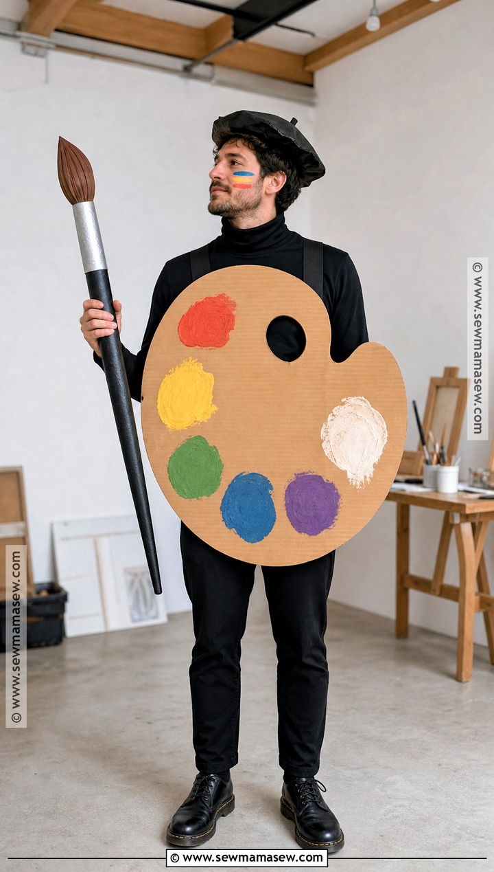 Homemade Artist Paint Palette Halloween Costume - 30 halloween costumes homemade
