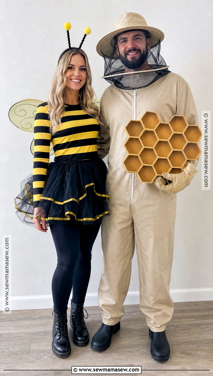 Homemade Bee And Beekeeper Couple Costume - 35 homemade costumes
