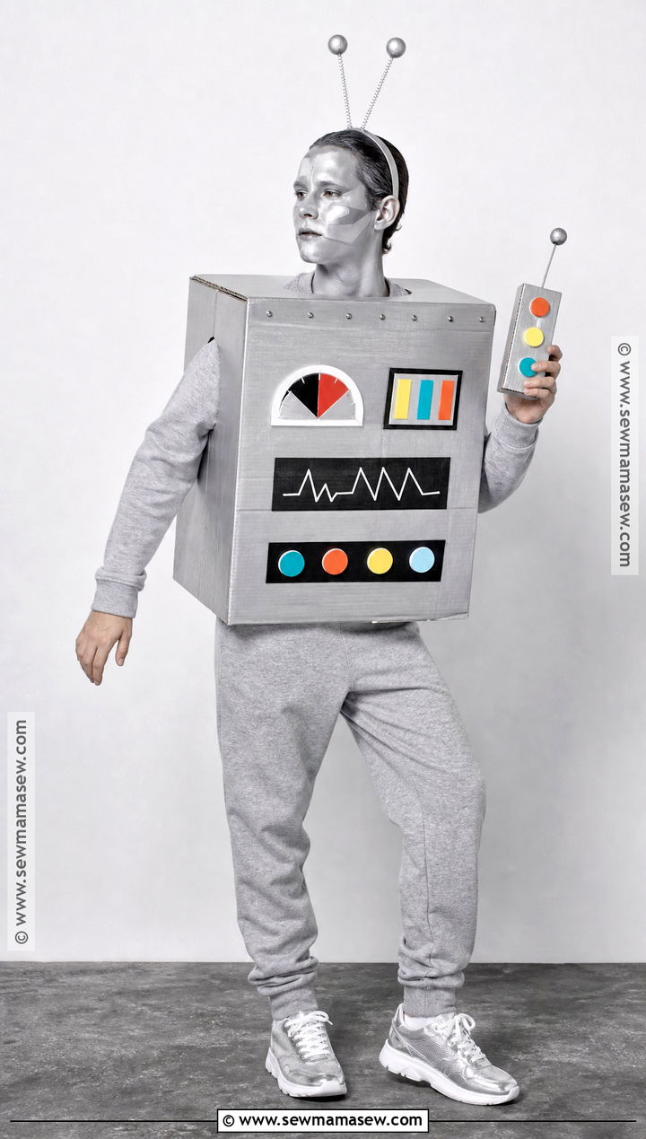 Homemade Cardboard Robot Costume - 30 Homemade Costume Ideas