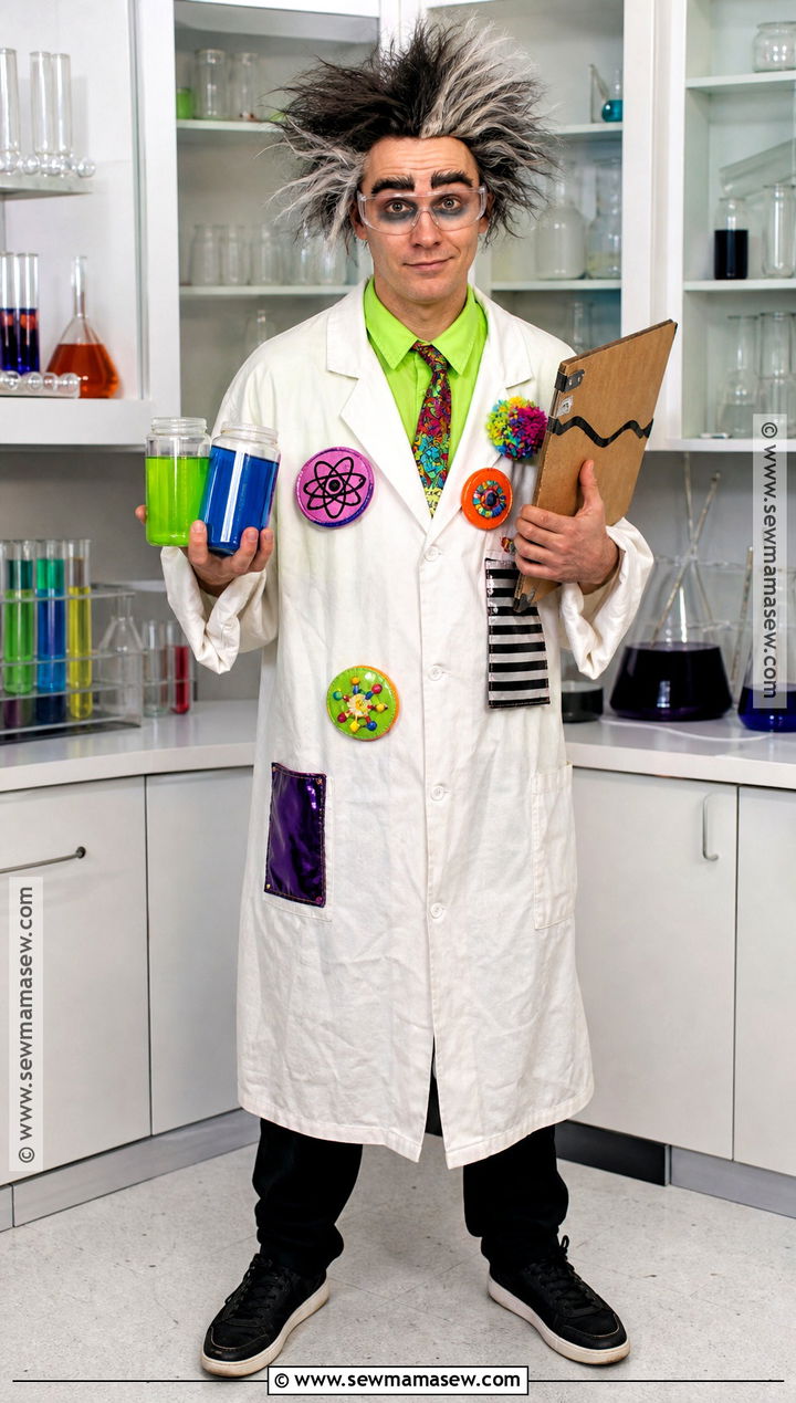 Homemade Mad Scientist Costume With Lab Coat - 35 Home Made Halloween Costumes