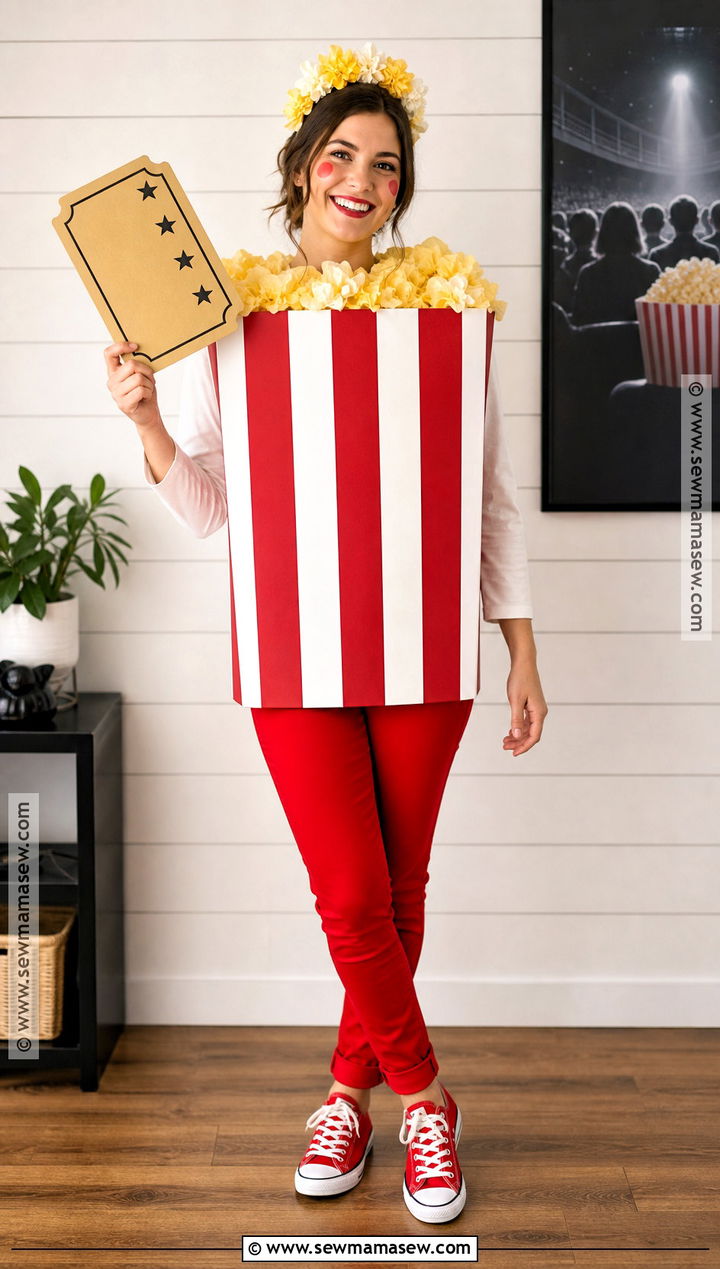 Homemade Popcorn Box Costume - 30 Homemade Costume Ideas