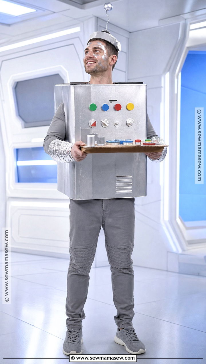 Homemade Robot Costume With Cardboard Boxes - 35 Home Made Halloween Costumes