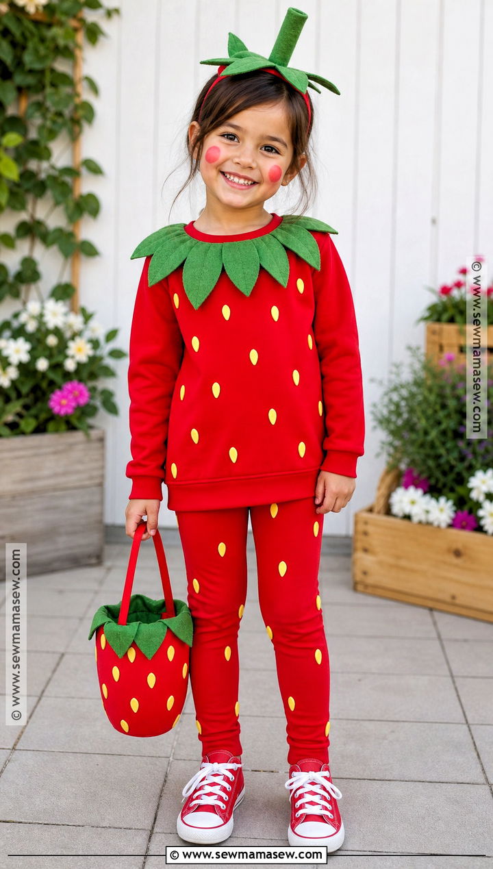 Homemade Strawberry Costume - 30 Homemade Costumes for Kids