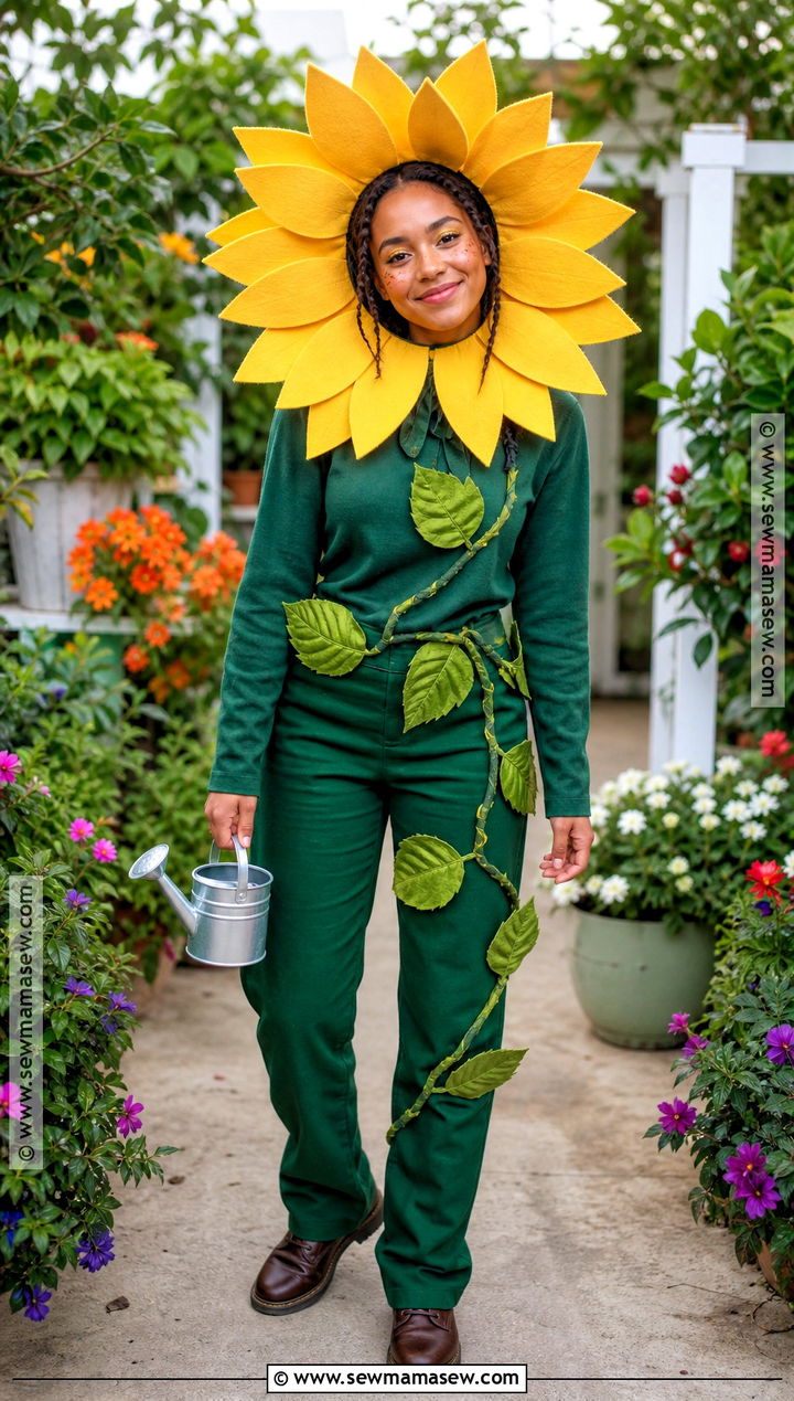 Homemade Sunflower Costume - 30 Homemade Costume Ideas