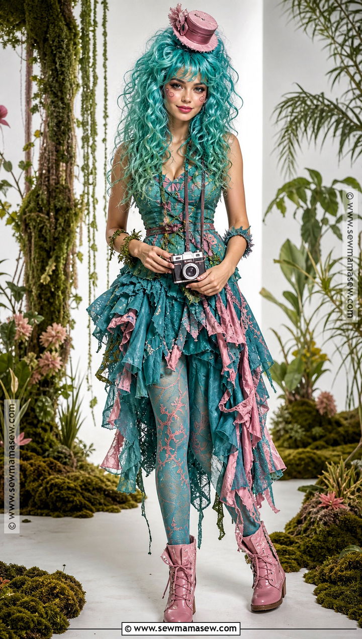 Honey Swamp Costume With Teal Ruffle Dress - 35 monster high characters costumes