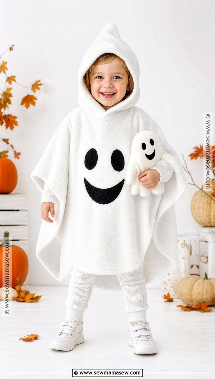 Hooded Fleece Toddler Ghost Costume - 30 toddler ghost costume ideas