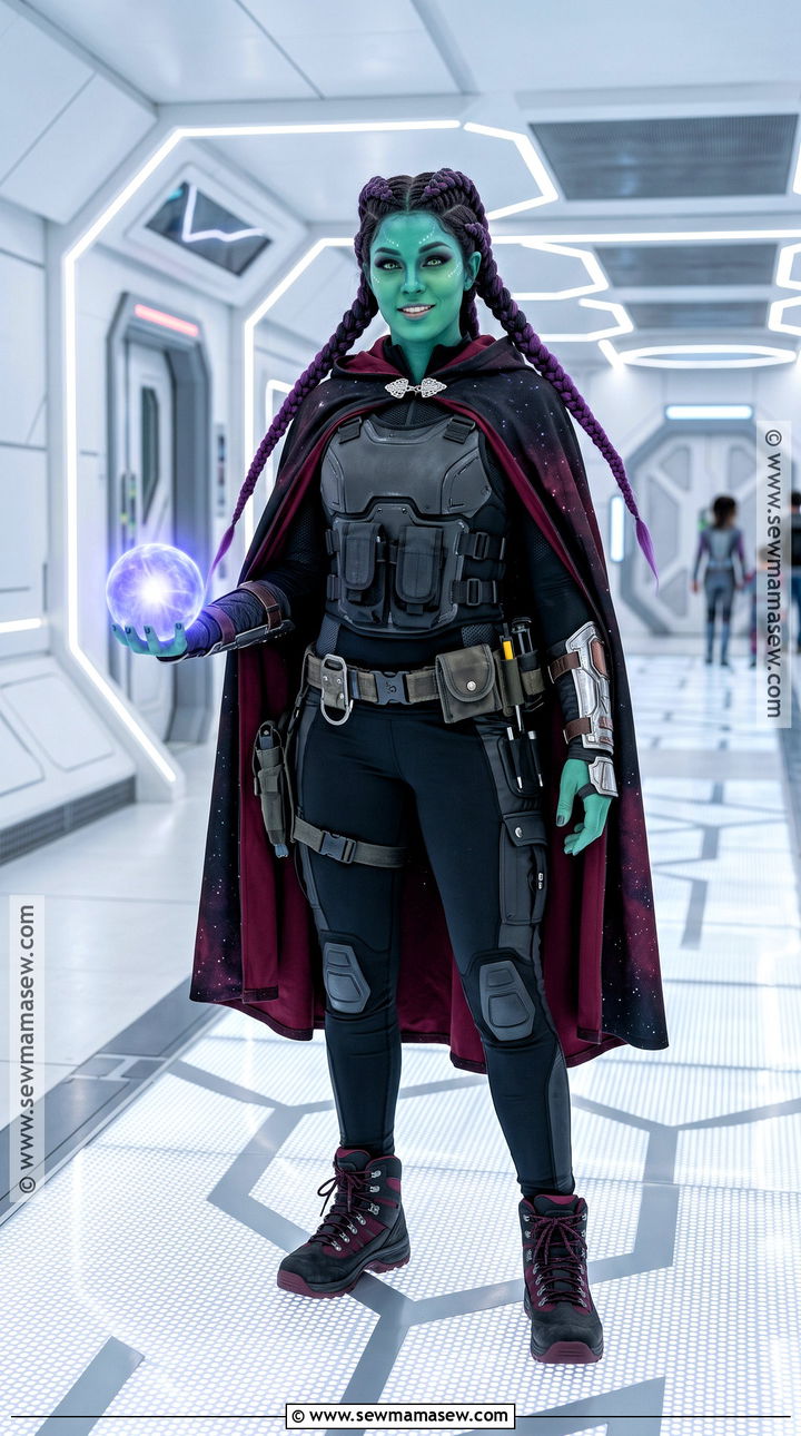 Hooded Gamora Costume With Black Cape - 35 gamora costume ideas