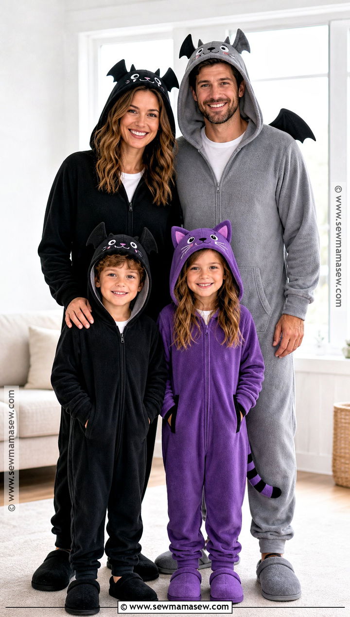 Hooded One Piece Matching Halloween Pajamas - 30 matching halloween pajamas