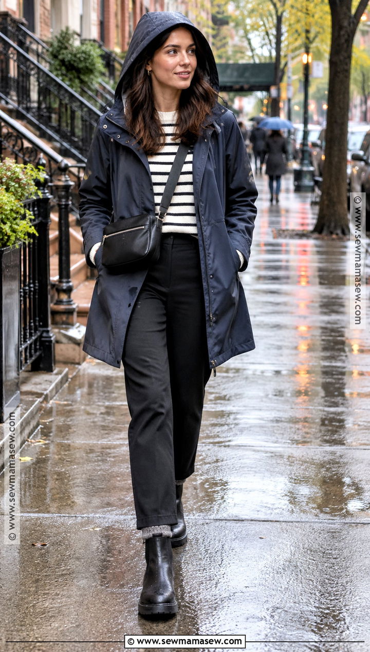 Hooded Raincoat New York November Outfit - 25 new york november outfit ideas