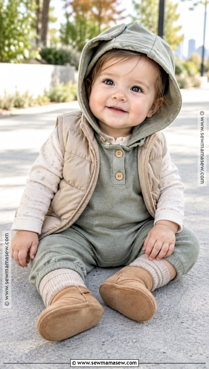Hooded Romper Baby Fall Outfit - 20 baby fall outfits for girls
