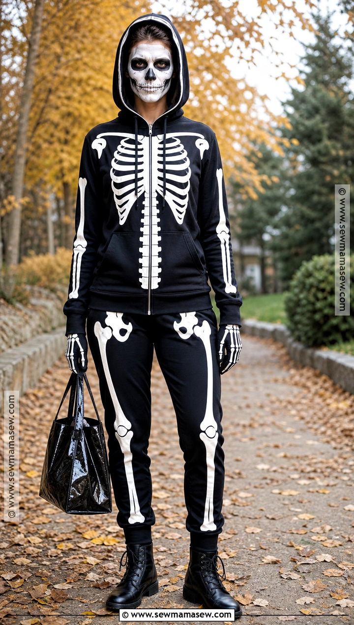 Hooded Skeleton Costume - 30 Skeleton Costume Ideas