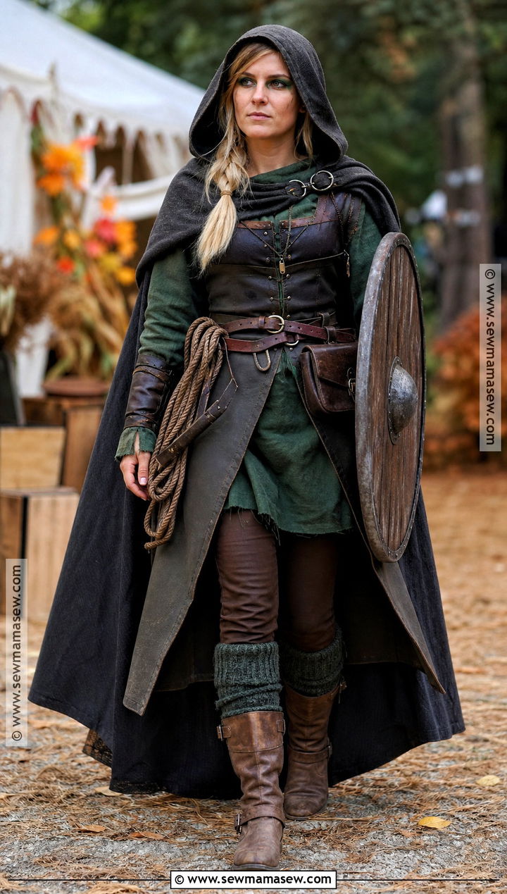 Hooded Viking Warrior Woman Costume - 30 viking warrior woman costumes