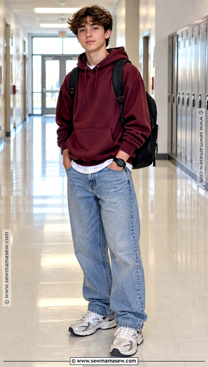 Hoodie And Baggy Jeans Outfit - 20 cute back to school outfits for 8th