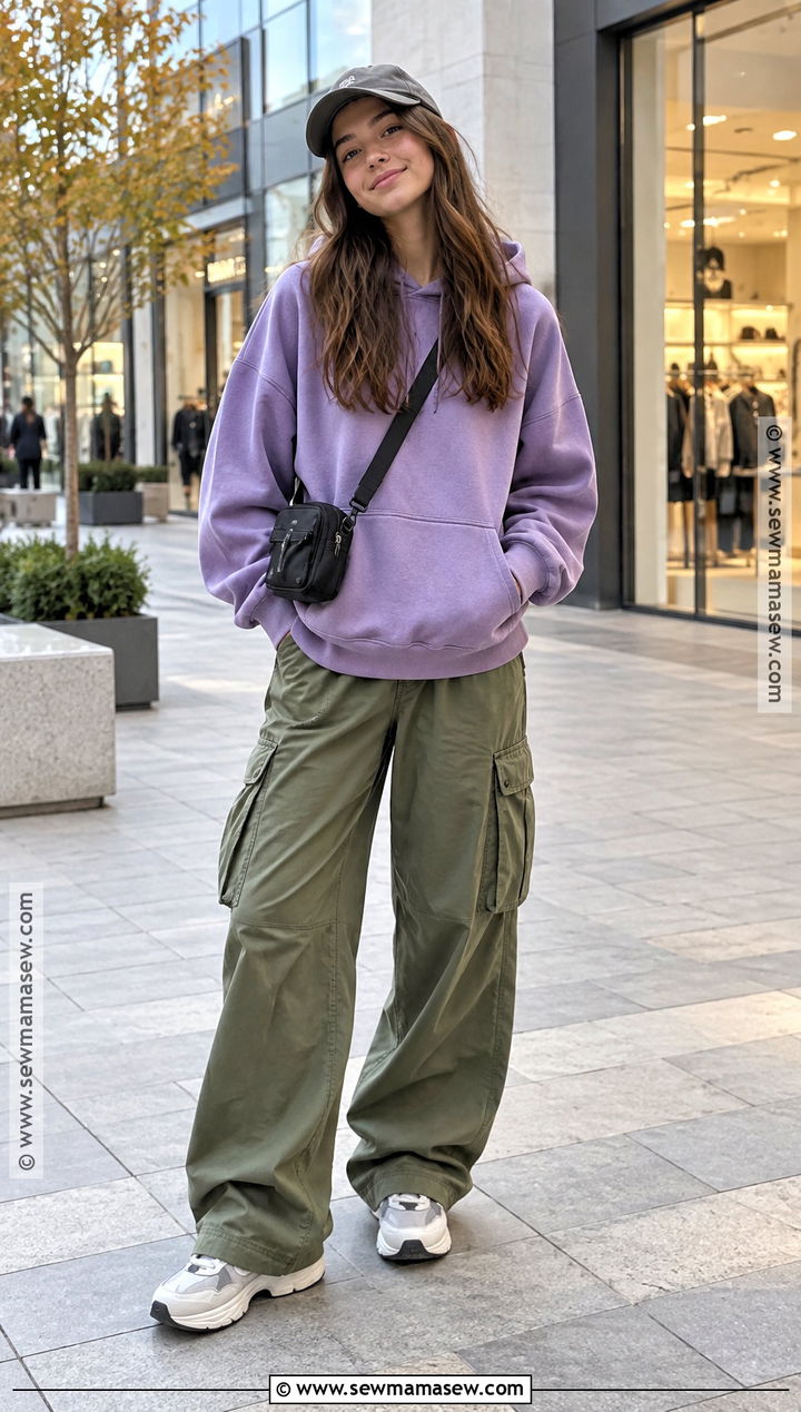 Hoodie And Cargo Pants Fall Outfit - 15 cute fall outfits teenage for girls