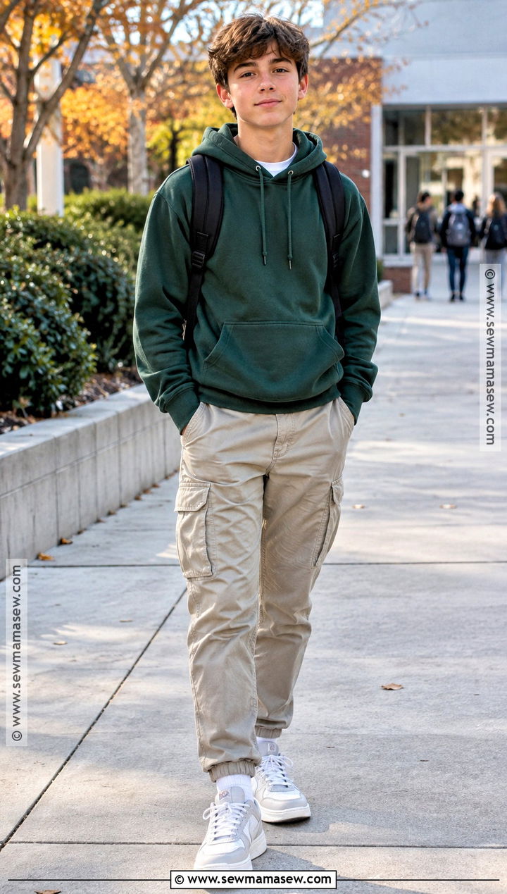 Hoodie And Cargo Pants Outfit - 15 back to school outfits middle school for boys