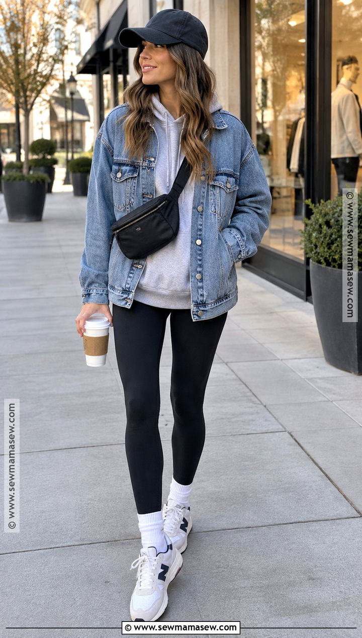 Hoodie And Denim Jacket Fall Outfit - 20 cozy fall aesthetic outfit ideas