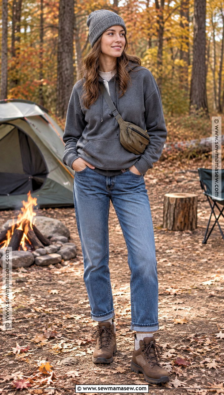 Hoodie And Jeans Campfire Outfit - 20 Campfire Outfit Fall Ideas