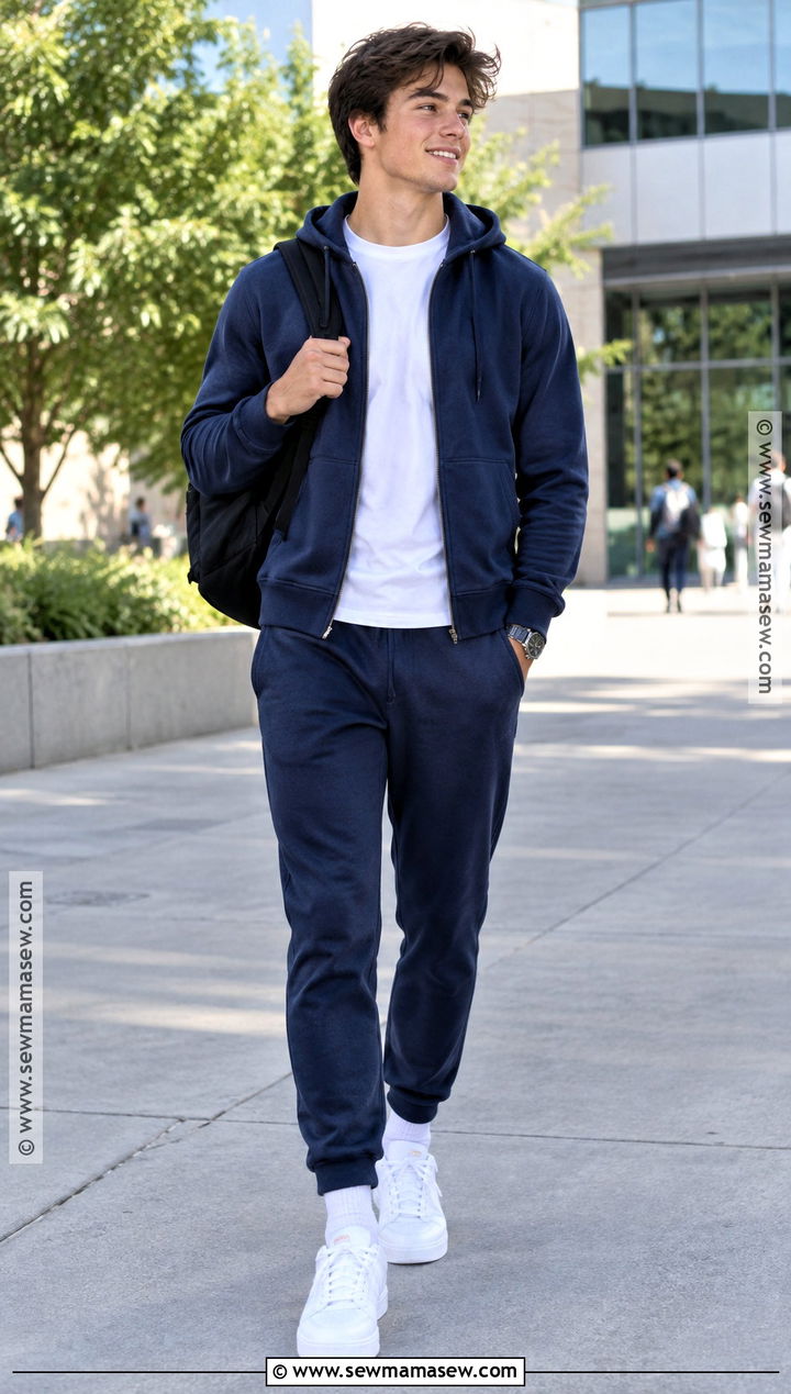 Hoodie And Joggers Back To School Outfit - 15 cute basic back to school outfits