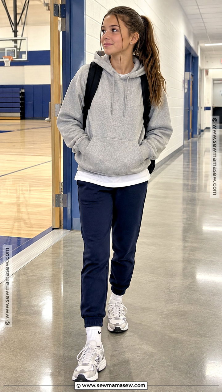Hoodie And Joggers Back To School Outfit - 15 back to school outfits middle school 8th for girls