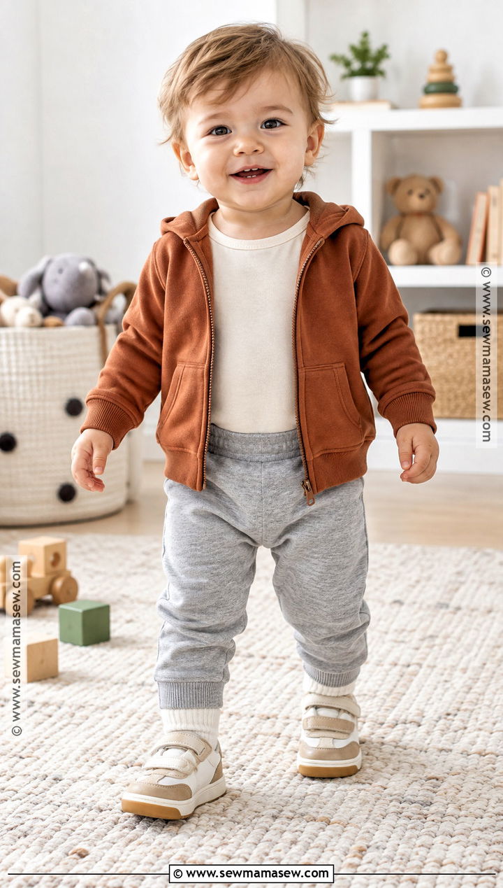 Hoodie And Knit Pants Baby Boy Fall Outfit - 20 fall outfits for baby boys