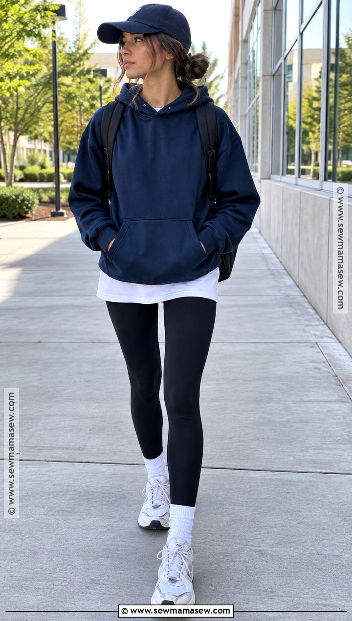 Hoodie And Leggings Back To School Outfit - 20 Back To School Basics Clothes