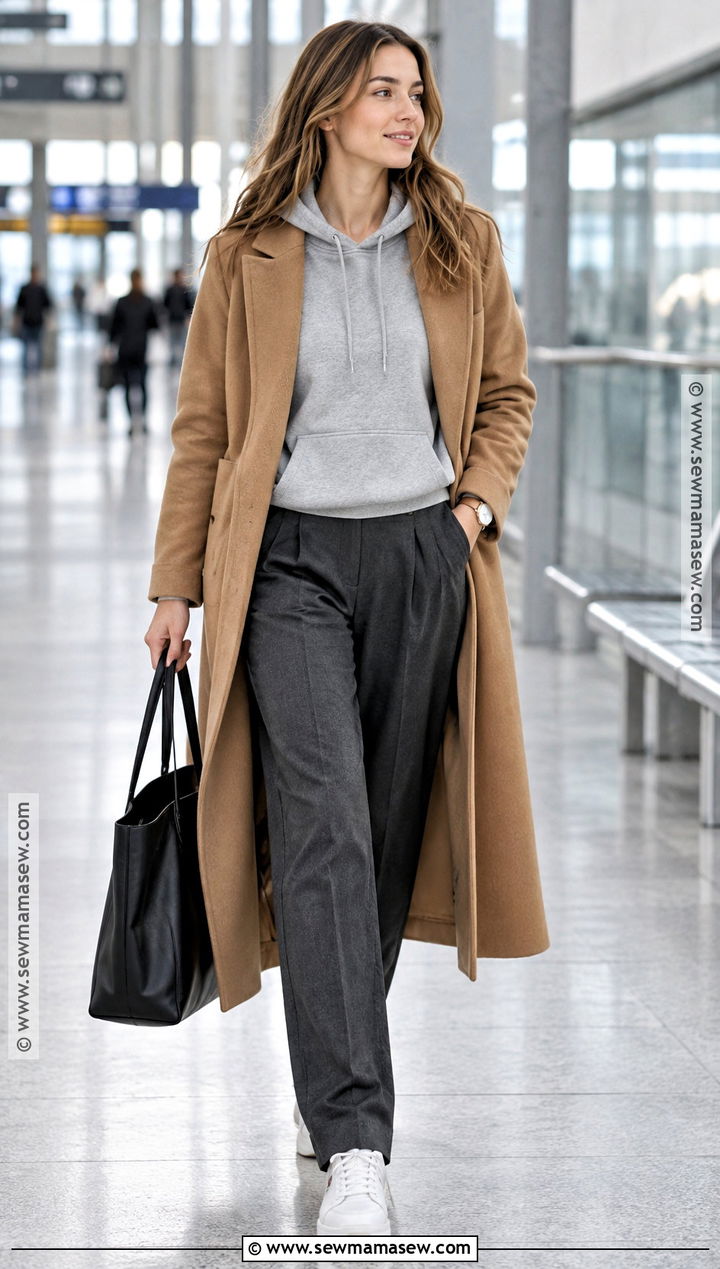 Hoodie And Tailored Trousers Autumn Outfit - 25 outfit for autumn ideas