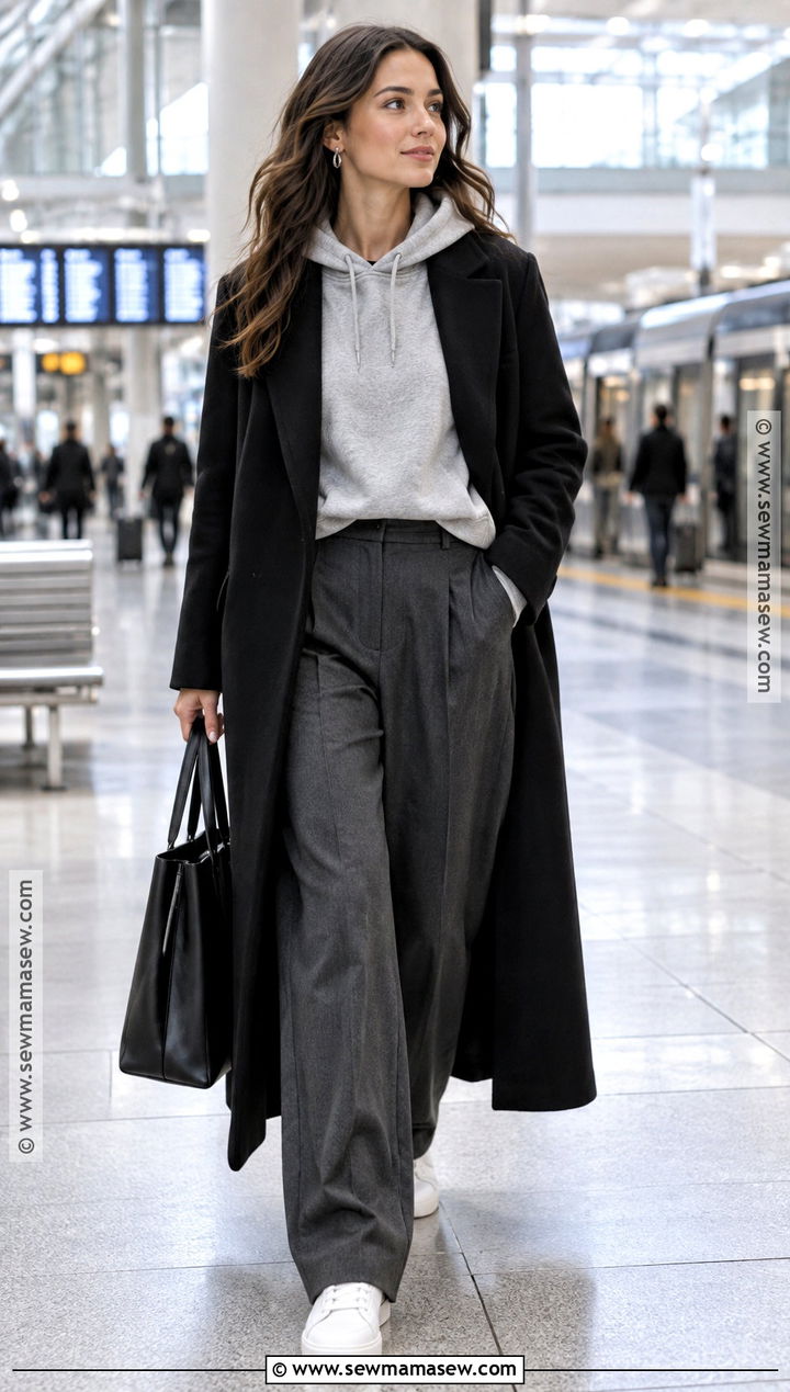 Hoodie And Tailored Trousers Fall Outfit - 25 fall outfit inspired ideas