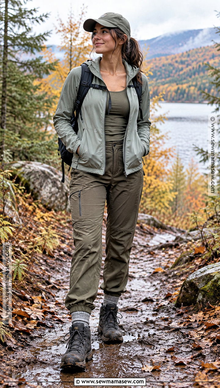 Hoodie And Waterproof Hiking Pants Outfit - 20 Cute Fall Hiking Outfits for Women