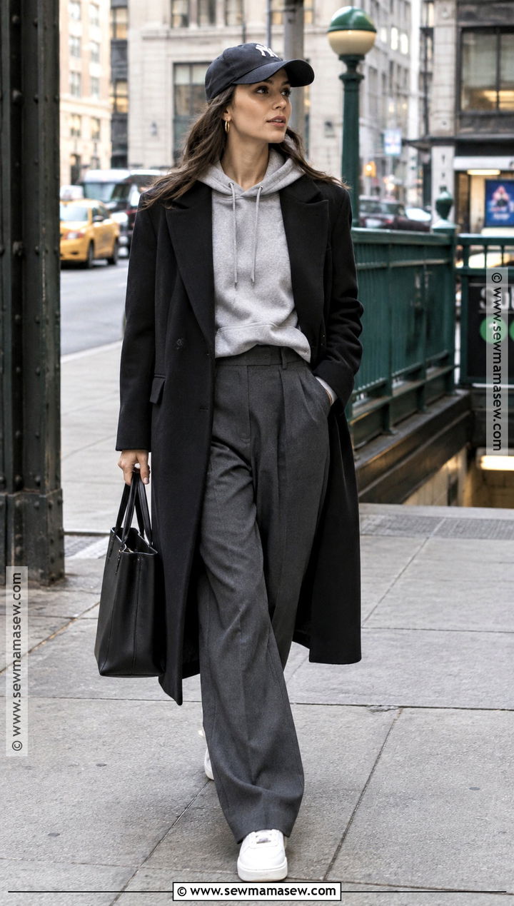 Hoodie With Tailored Trousers - 15 nyc fall outfits street style 2026