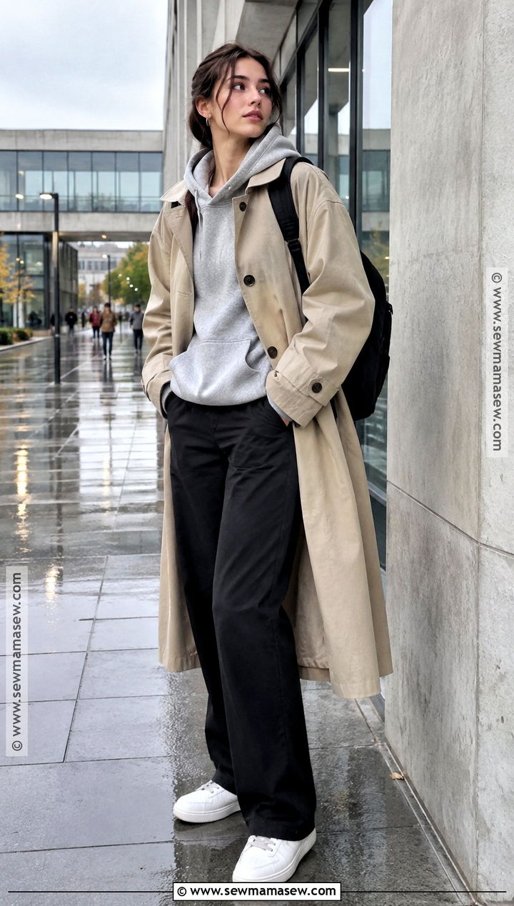 Hoodie With Trench Coat - 20 Back To School Hoodies