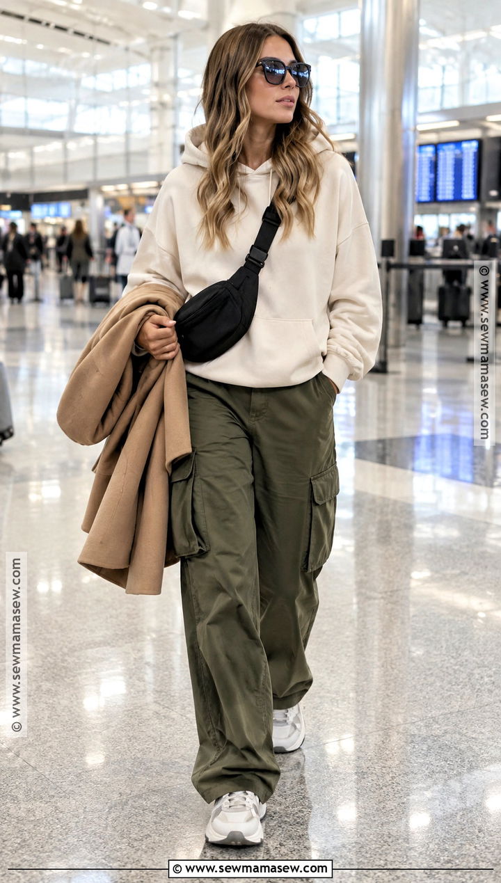Hoodie and Cargo Pants Fall Travel Outfit - 15 fall travel outfits 2026