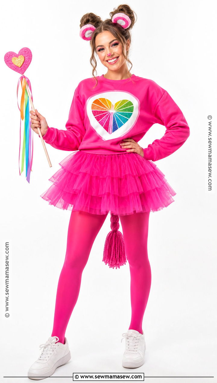 Hopeful Heart Bear Costume With Fuchsia Tutu - 30 Carebear Costume Ideas for Women