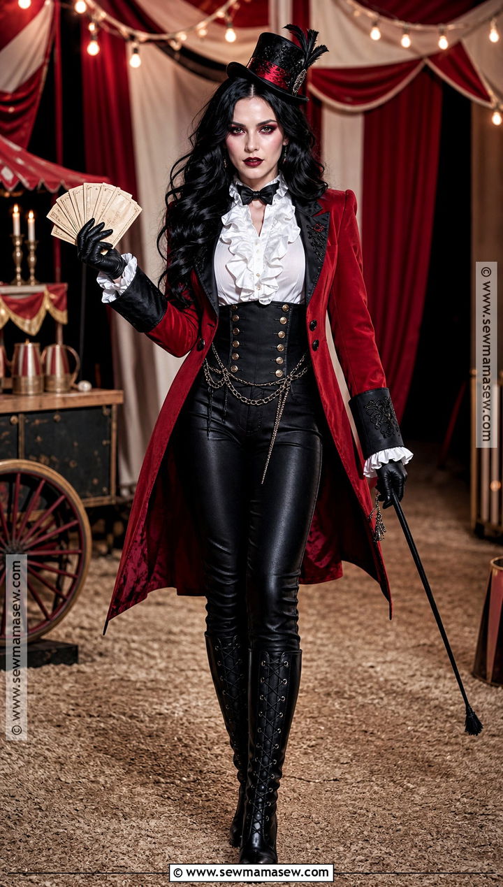 Horror Ringmaster Costume With Red Tailcoat - 30 horror costumes