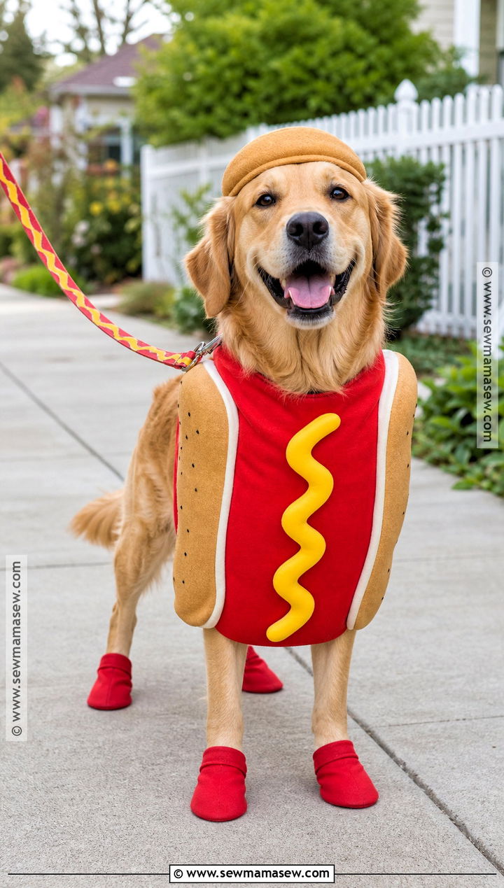 Hot Dog Dog Costume - 40 dog costumes