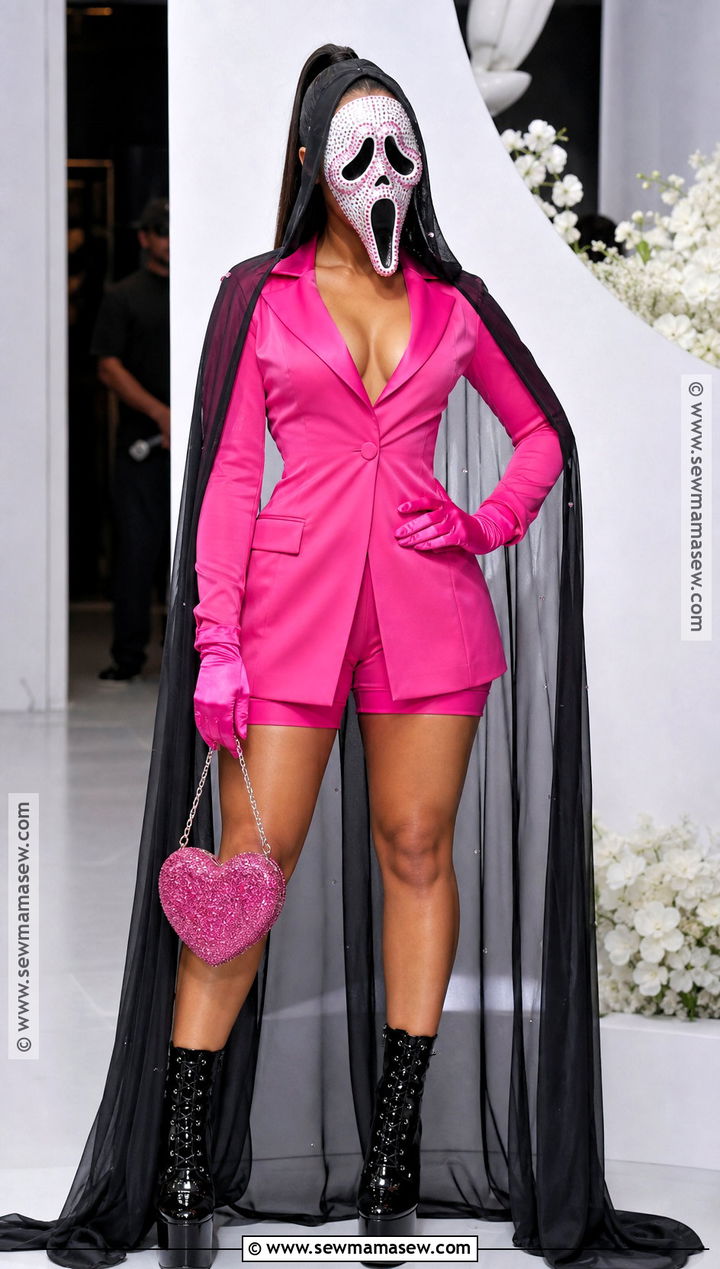 Hot Pink Glam Ghostface Costume - 35 ghostface costume ideas for women