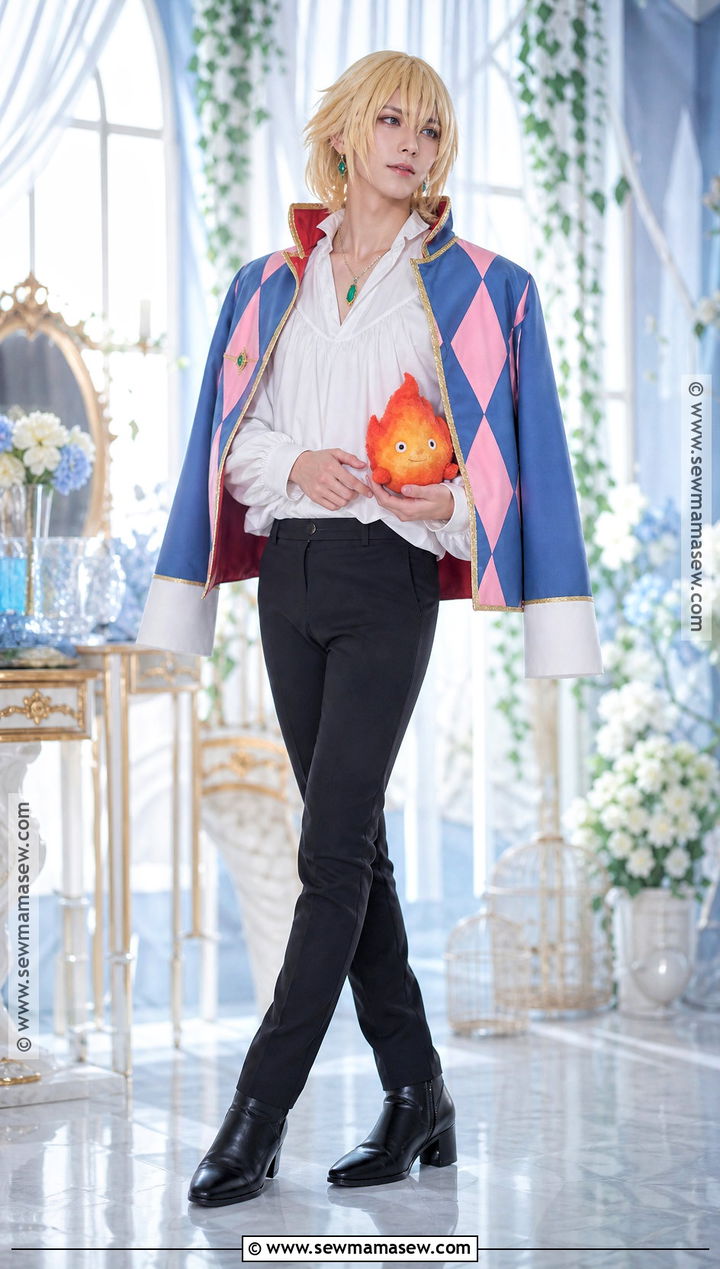 Howl Cosplay With Blue And Pink Jacket - 30 Men Cosplay Ideas