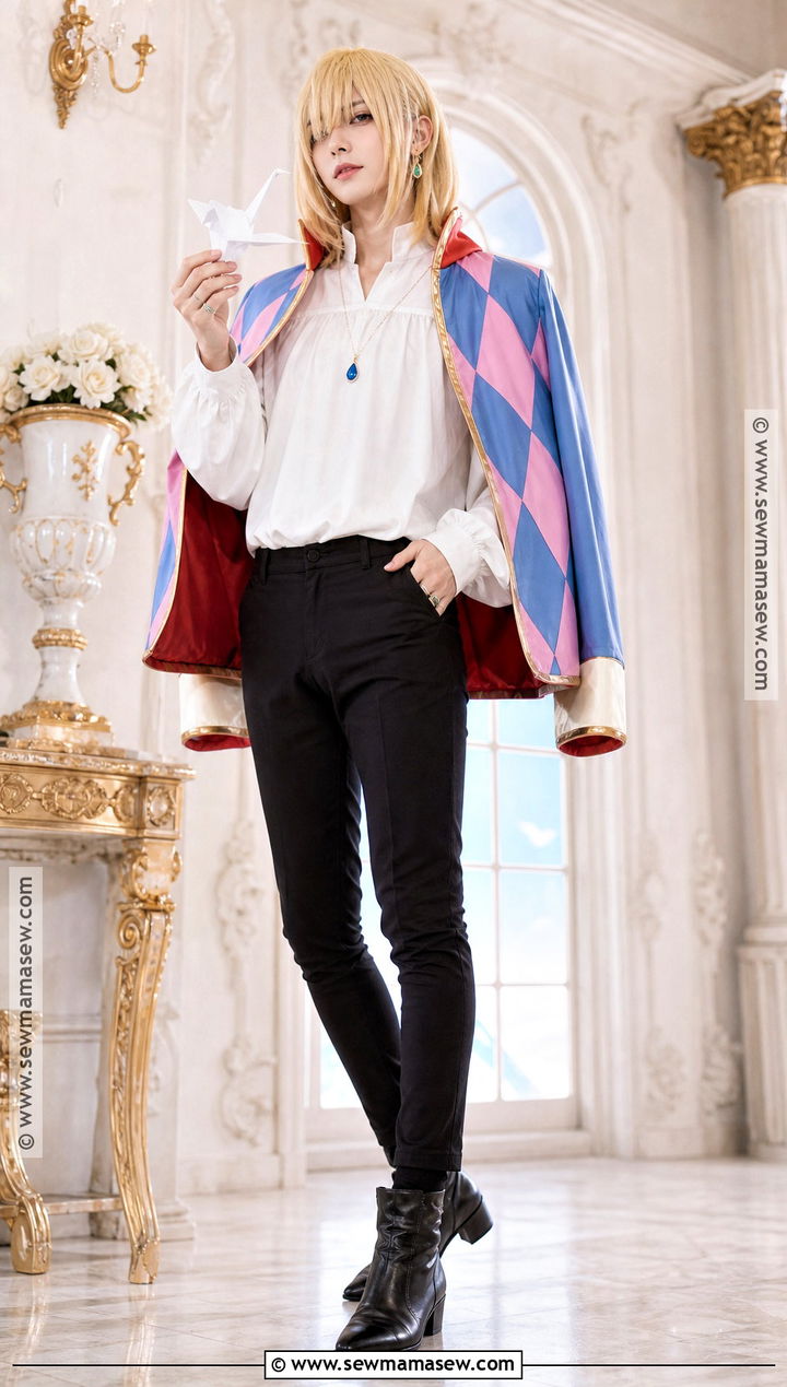 Howl Cosplay With Blue Jacket And Black Pants - 40 anime cosplay outfits