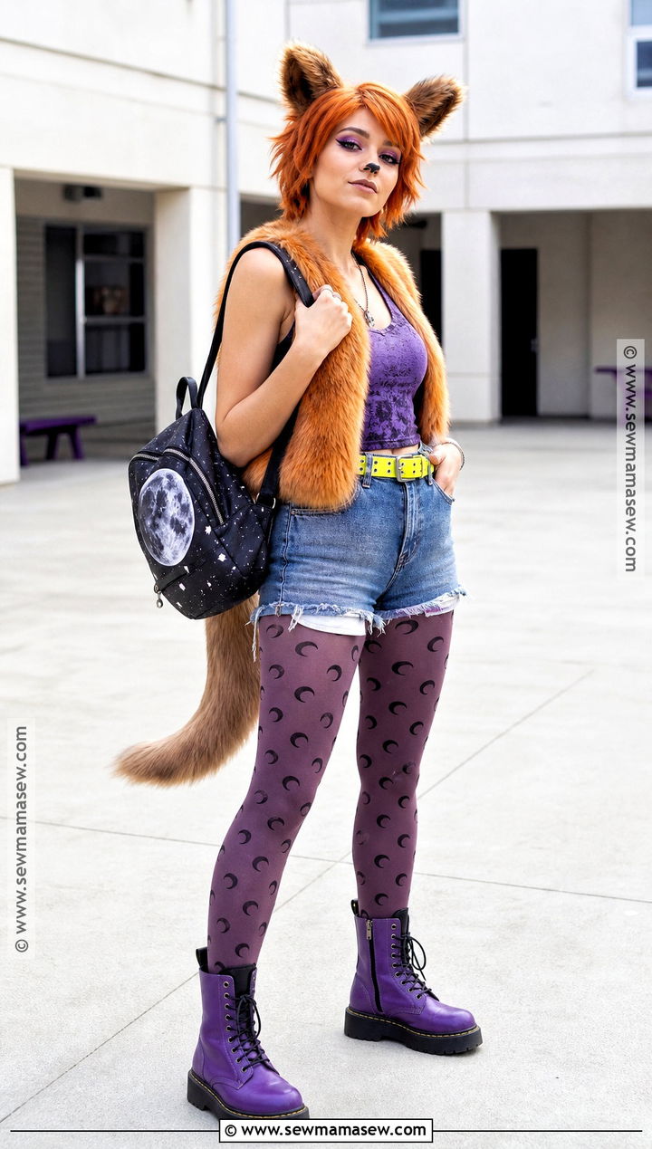 Howleen Wolf Cosplay With Orange Vest - 45 monster high cosplay ideas
