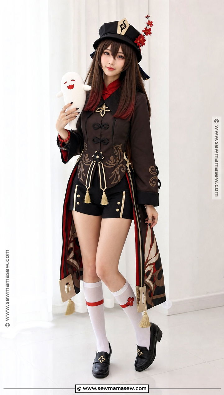 Hu Tao Red And Black Cosplay - 30 Cosplay Brown Hair Ideas
