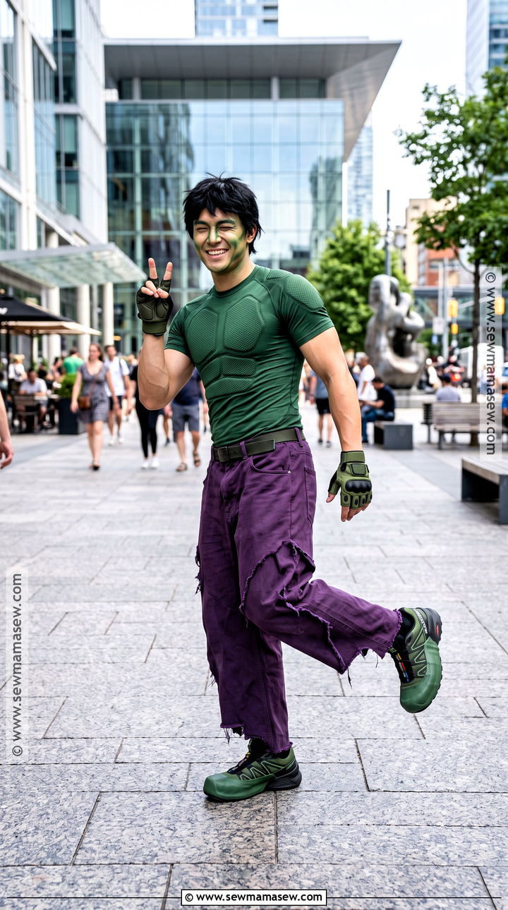 Hulk Cosplay With Purple Pants - 35 marvel cosplay ideas