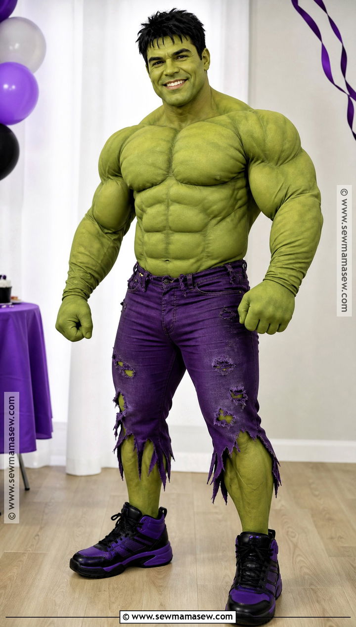 Hulk Costume With Purple Pants - 30 avengers costumes