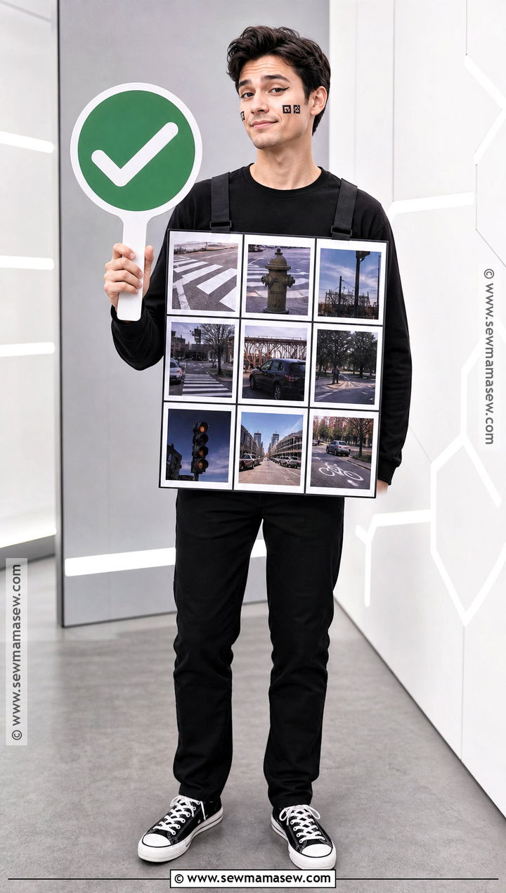 Human CAPTCHA Grid Costume - 30 Niche Halloween Costume Ideas