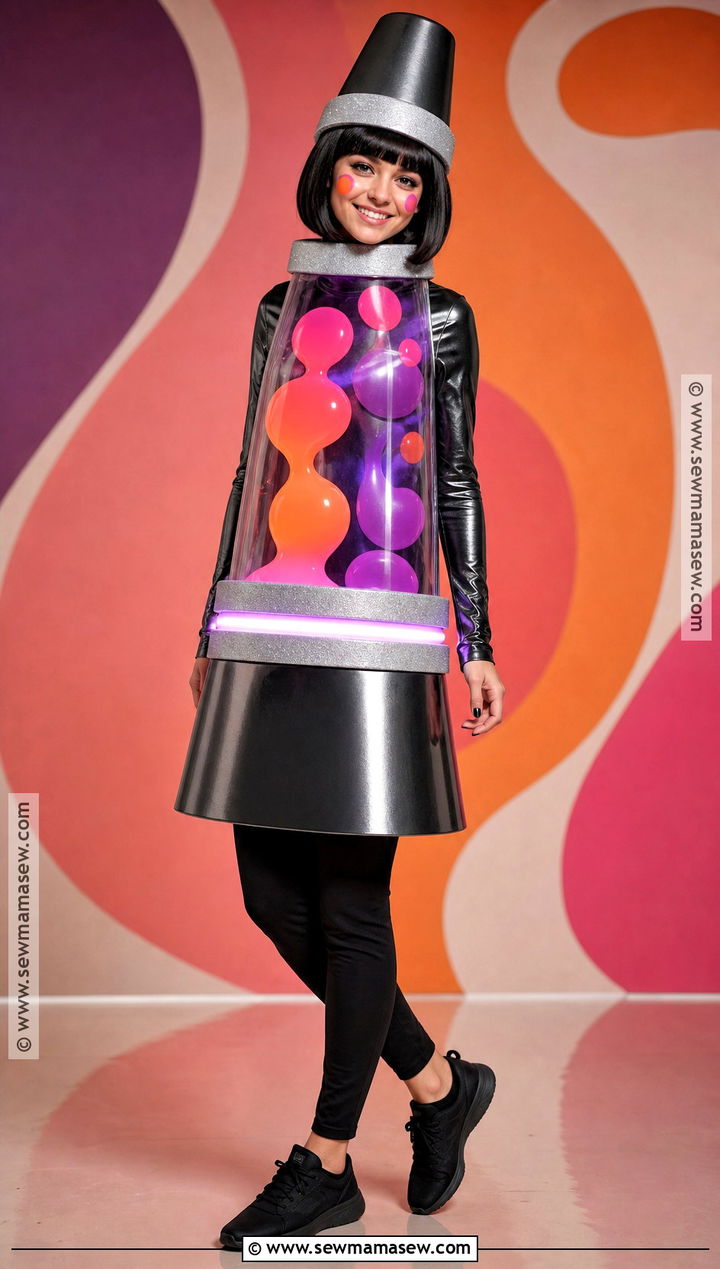 Human Lava Lamp Costume With Floating Shapes - 40 unique costumes