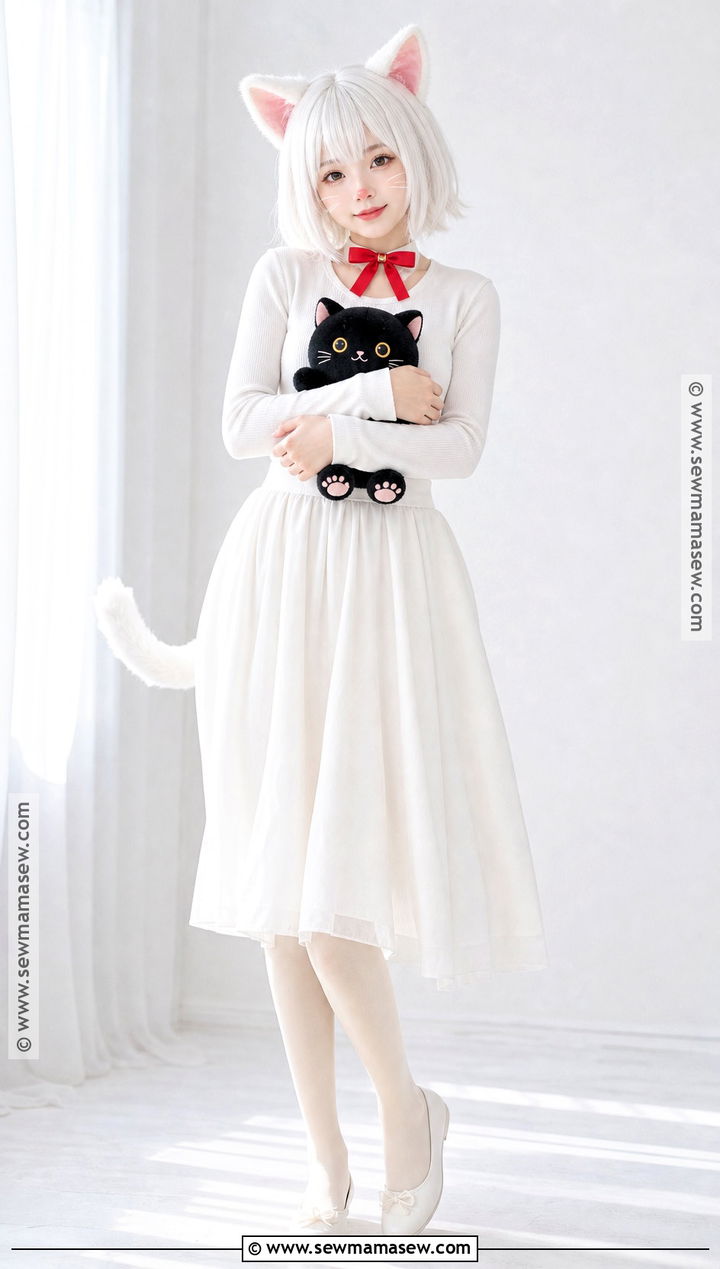 Human Lily Cosplay With White Cat Outfit - 30 kiki's delivery service cosplay ideas