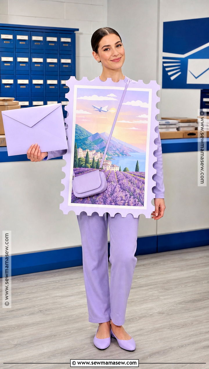 Human Postage Stamp Costume - 40 non basic halloween costumes